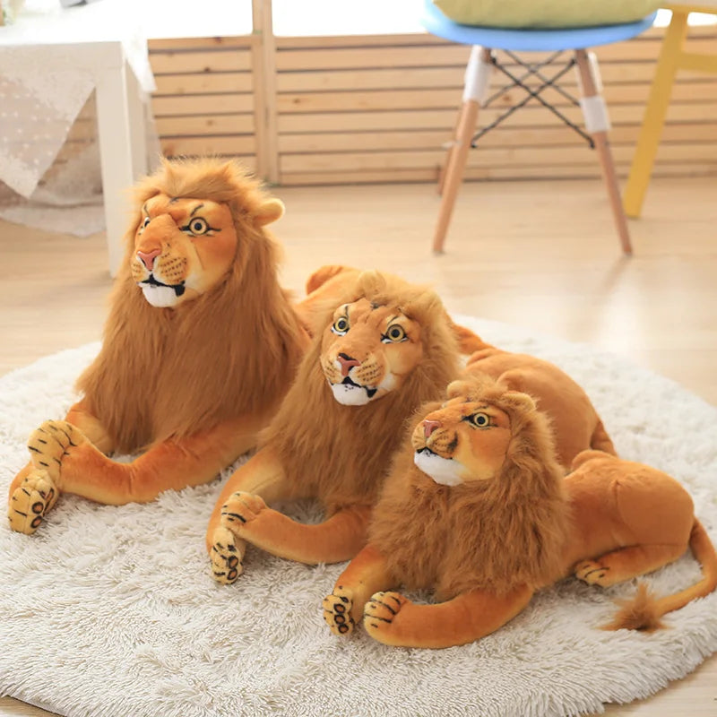 Lifelike Plush Lion | Soft, Majestic & Ultra-Cuddly Home Decor