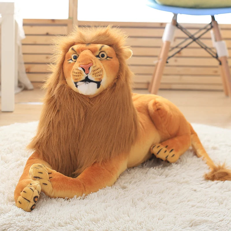 Lifelike Plush Lion | Soft, Majestic & Ultra-Cuddly Home Decor