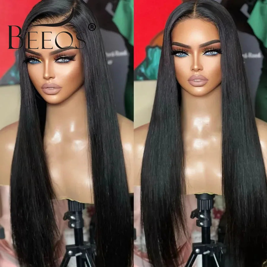 360 HD Lace 16 - 32” Yaki Straight Wig – Glueless, 250% Density, Natural Texture