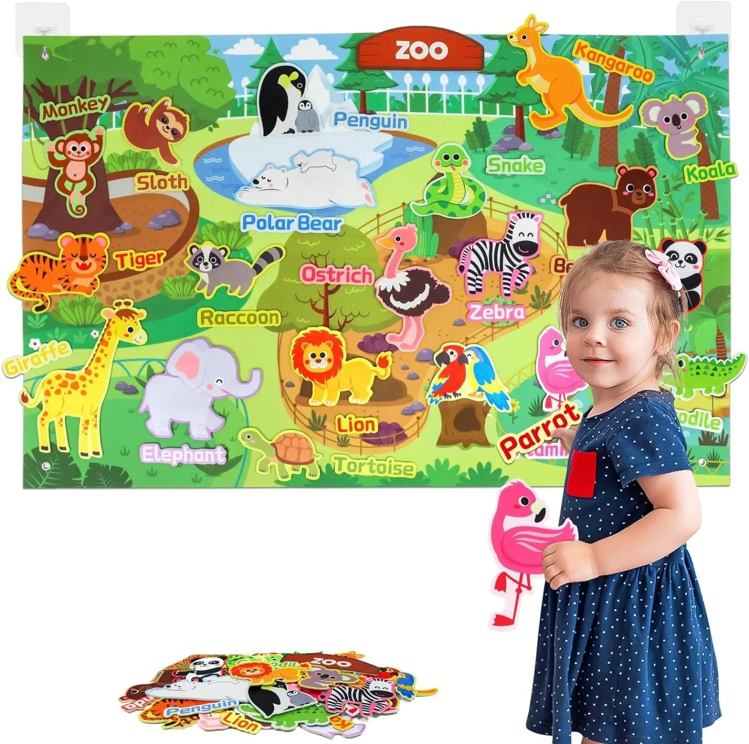Felt Story Board (Space / Zoo / World Map / Dinosaurs)