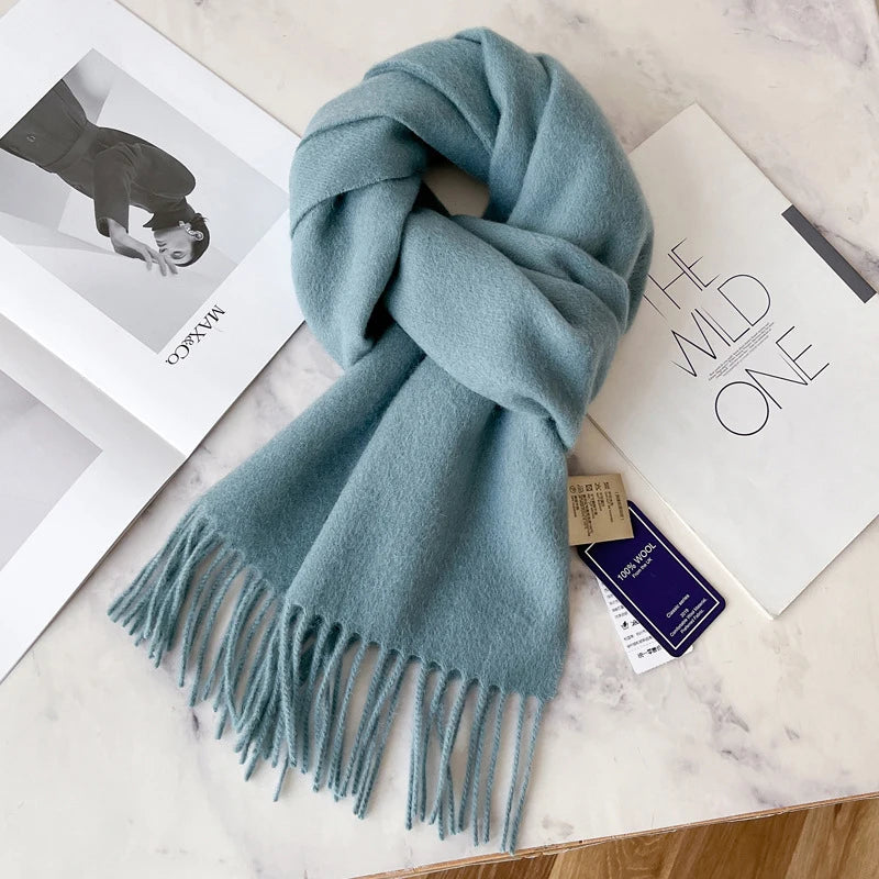 100% Wool Winter Scarf — Soft, Warm & Timeless Cold-Weather Essential