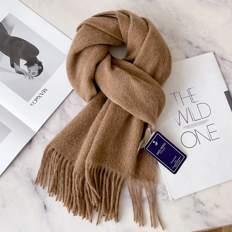 100% Wool Winter Scarf — Soft, Warm & Timeless Cold-Weather Essential