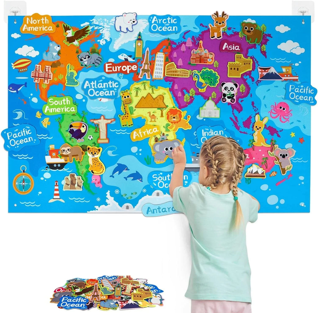 Felt Story Board (Space / Zoo / World Map / Dinosaurs)