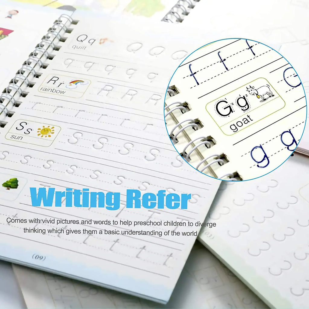 Reusable Early Learning Practice Book — Tracing, Letters, Numbers & Drawing (Power Learning Edition)