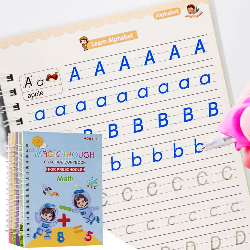 Reusable Early Learning Practice Book — Tracing, Letters, Numbers & Drawing (Power Learning Edition)