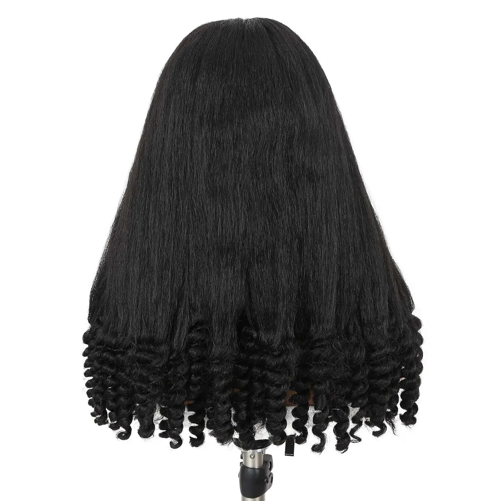 Afro Yaki Straight 13×4 Lace Front Wig – 20 Inch, Glueless, Remy Human Hair