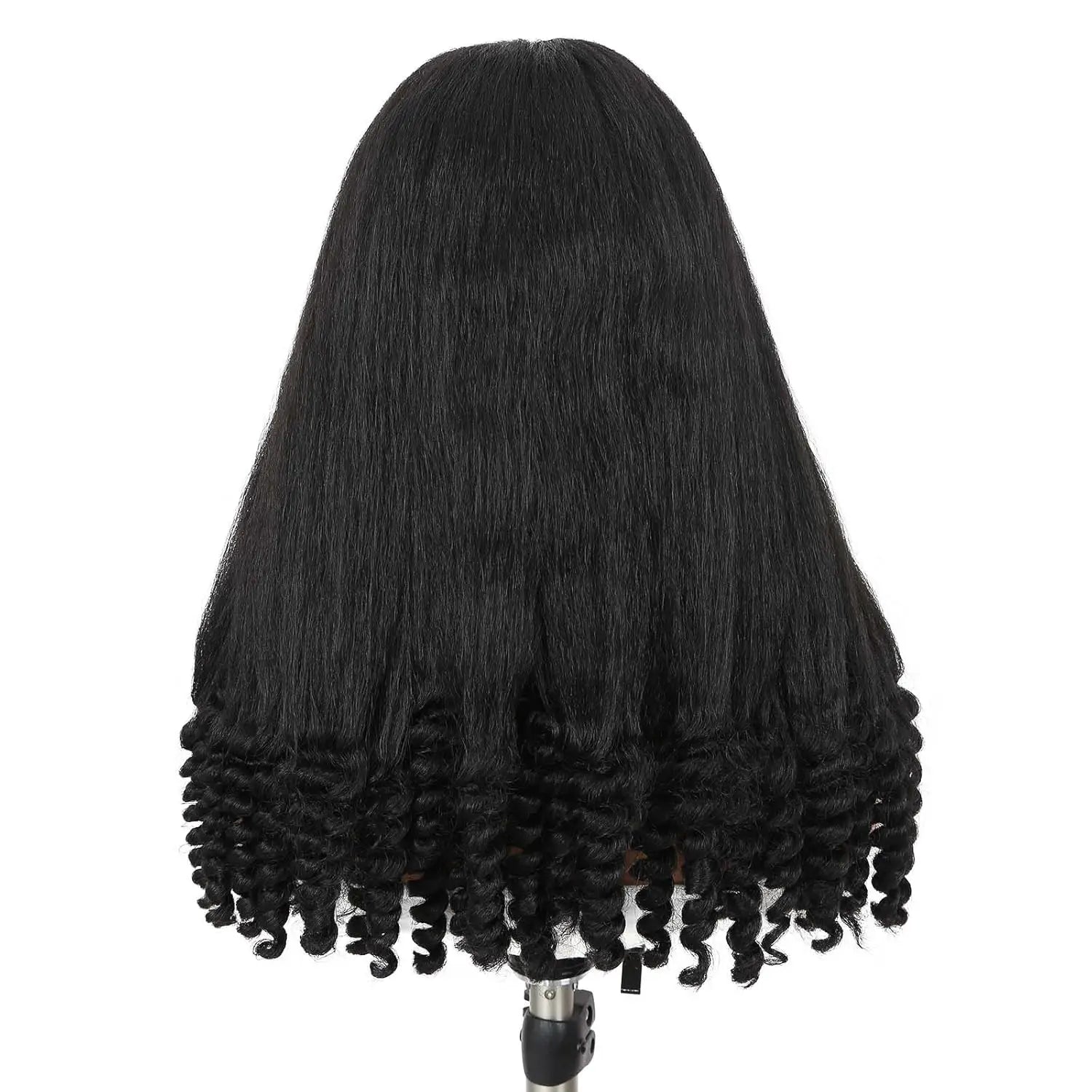 Afro Yaki Straight 13×4 Lace Front Wig – 20 Inch, Glueless, Remy Human Hair