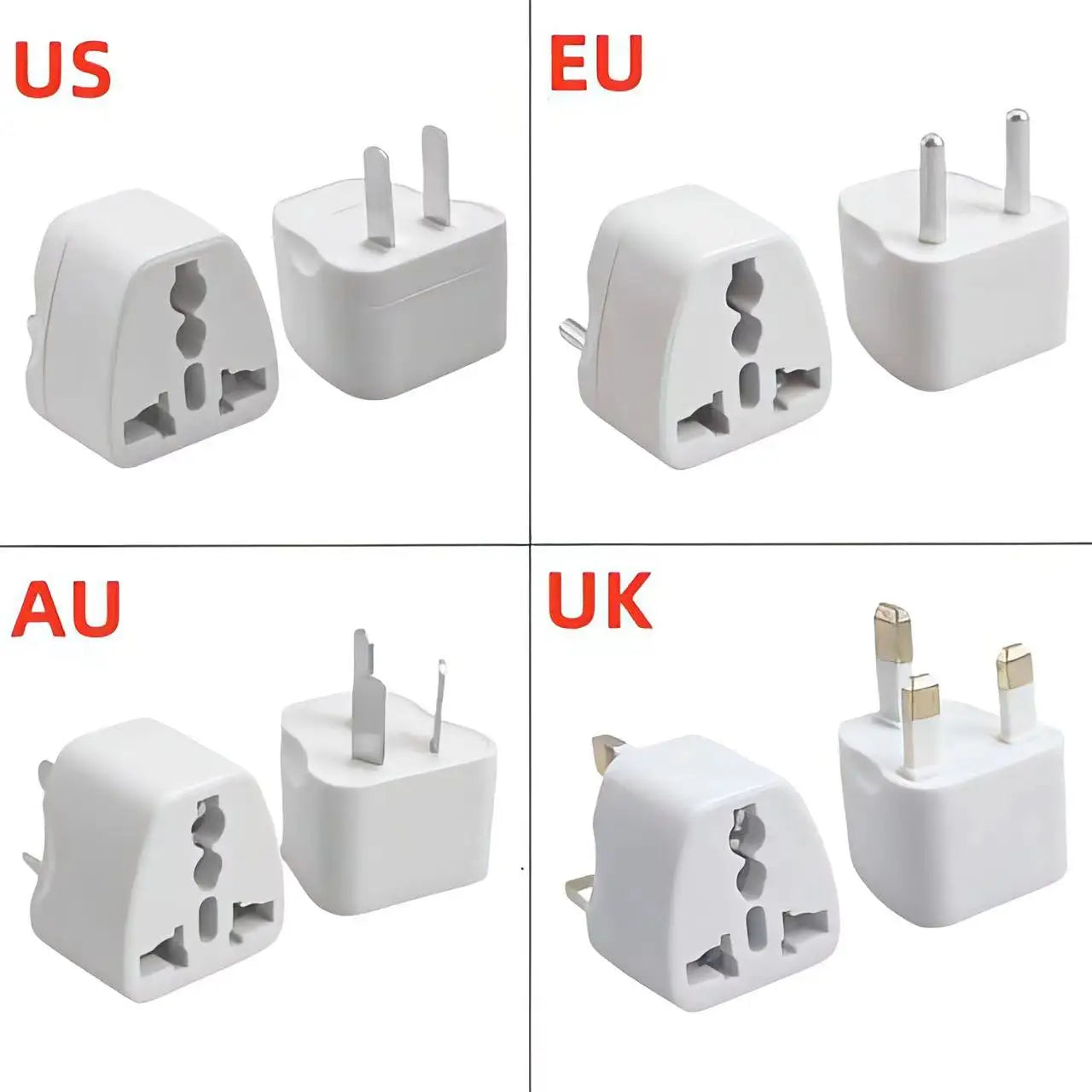 Universal AU UK US EU Plug Adapter - Multi-Region Travel Power Converter
