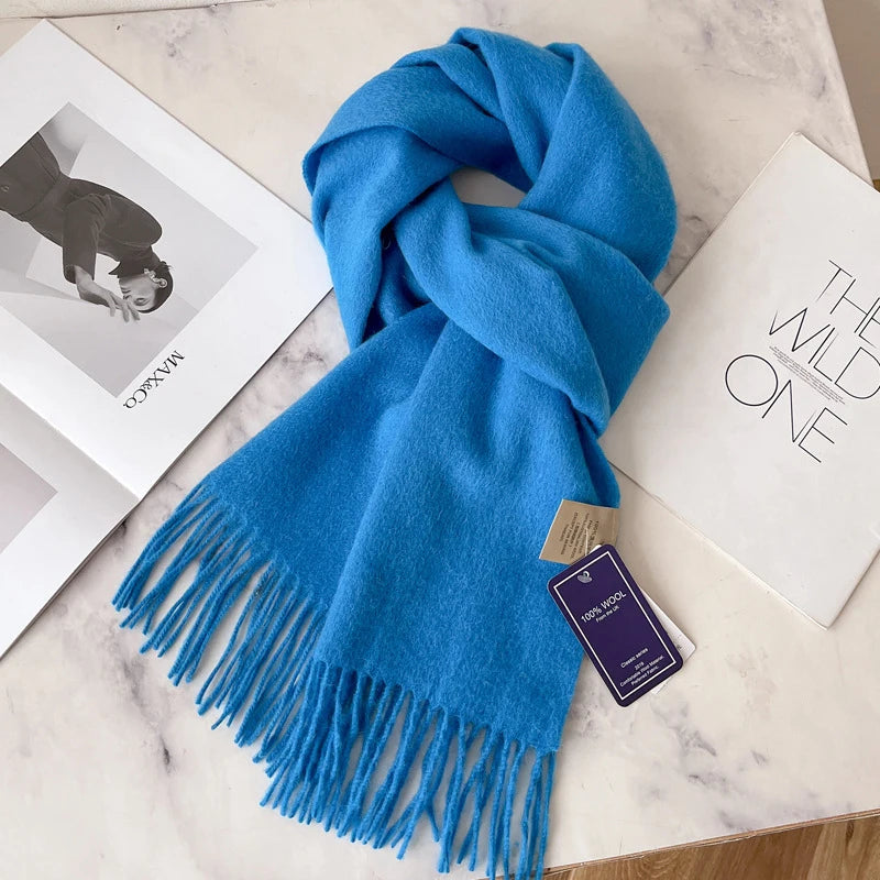100% Wool Winter Scarf — Soft, Warm & Timeless Cold-Weather Essential
