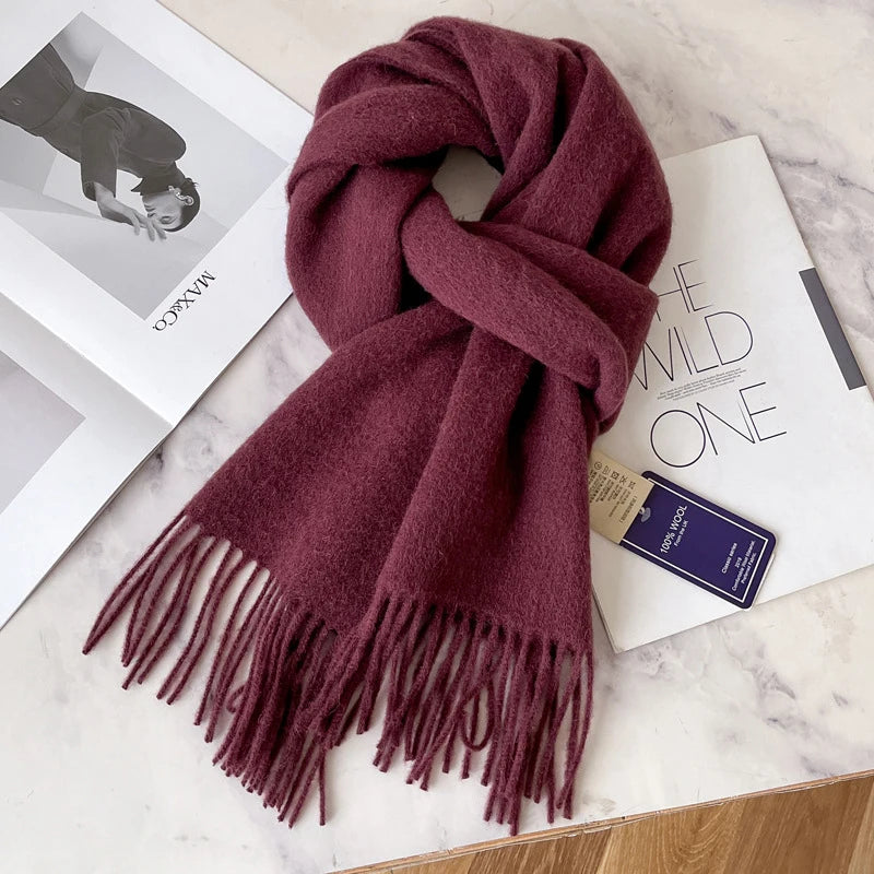 100% Wool Winter Scarf — Soft, Warm & Timeless Cold-Weather Essential