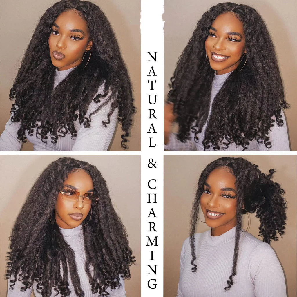 Afro Yaki Straight 13×4 Lace Front Wig – 20 Inch, Glueless, Remy Human Hair