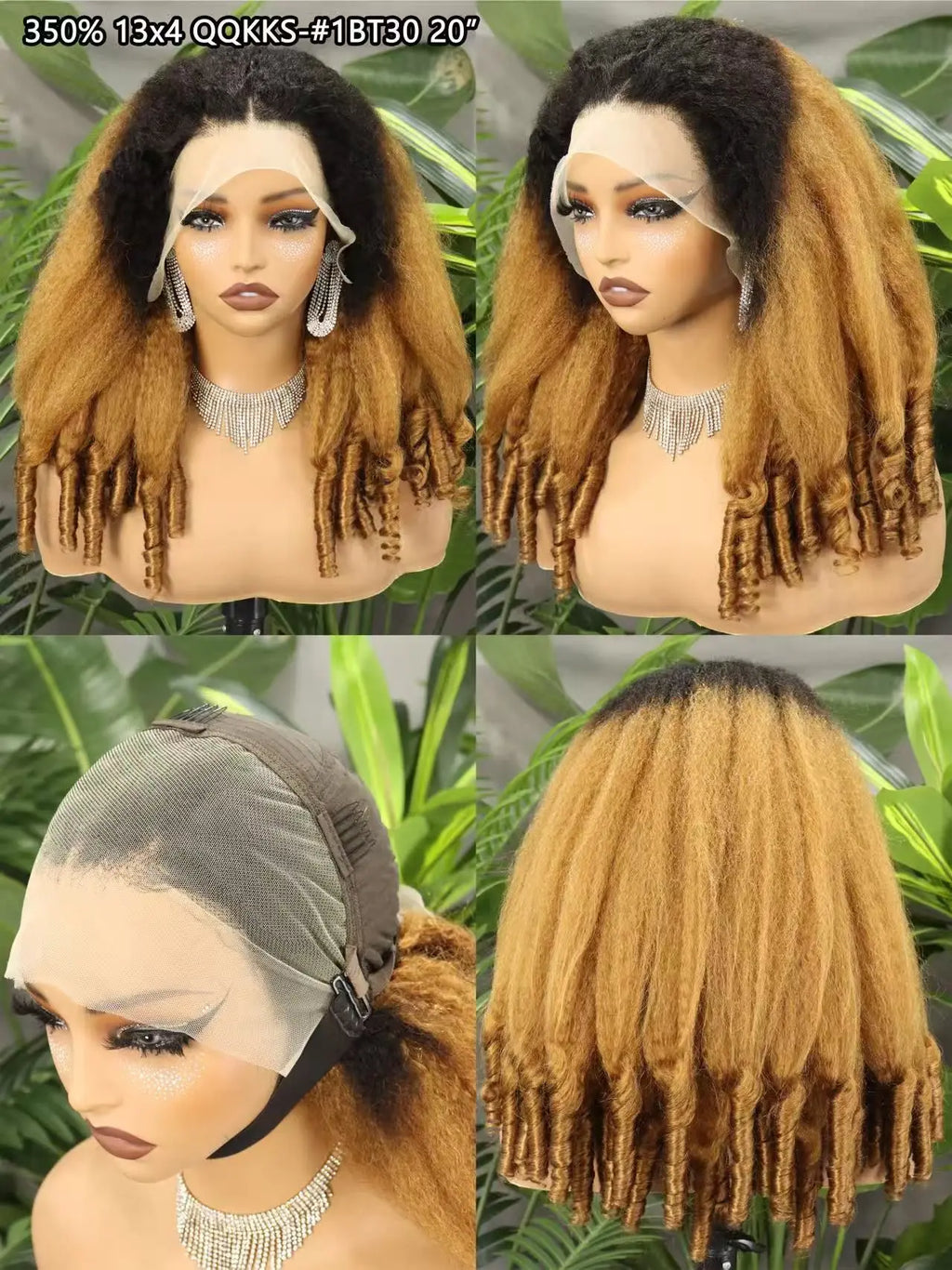 Afro Yaki Straight 13×4 Lace Front Wig – 20 Inch, Glueless, Remy Human Hair